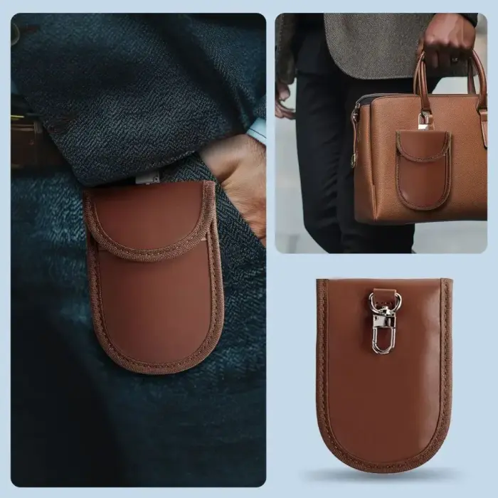 KLATKA FARADAYA TECH-PROTECT KLR100 POUCH KEYLESS RFID SIGNAL BLOCKER CASE ESPRESSO Foto 7