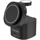 Canyon 4 in 1 Wireless Charging Stand, 30W max, Size: 70x70x70.3mm, weight: 414g, with 65W charger and 1M cable, black Foto 2