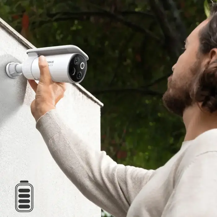 Baseus Security S1 Pro Dual 3K Outdoor Surveillance Kit (2 Cameras) – White Foto 6