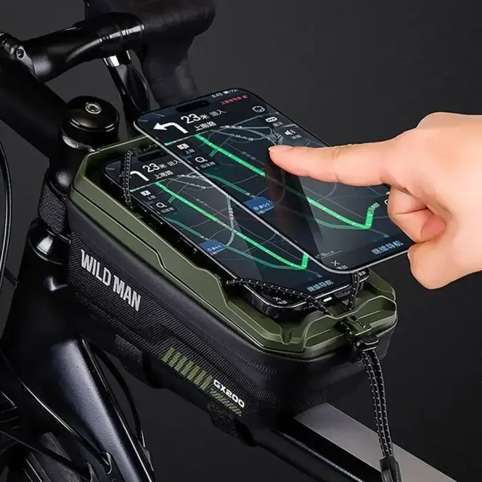 WILDMAN traveling bag for bike frame with zipper 1L (4 "- 7") GX200 green Photo 5