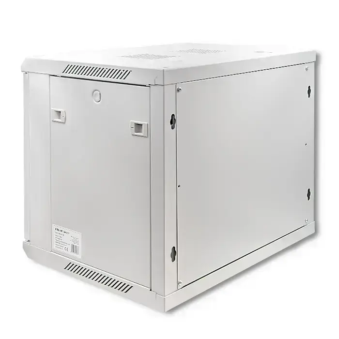 Qoltec RACK Cabinet 19" | 9U | 600 x 500 x 450 | Tempered doors | Hanging | Steel case | Lock | Grey Foto 4