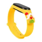 Strap Xmas for Xiaomi Mi Band 3 / 4 Christmas Silicone Strap Bracelet with House - Yellow Foto 1