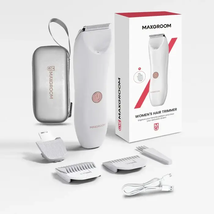 MAXGROOM M-9082 2-in-1 Women's Body and Face Trimmer - White Фото 3