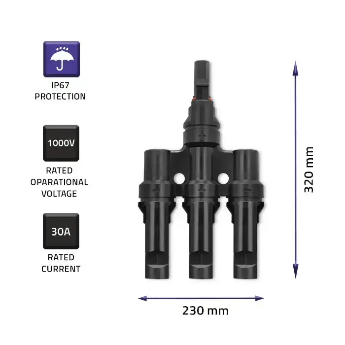 Qoltec Solar Connector | MC4 connector | Type T | 1000V | 30A Foto 4