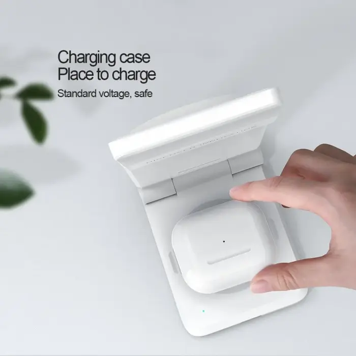 Nillkin PowerTrio 3in1 Wireless Charger MagSafe for Samsung Watch White Фото 4