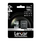 Karta pamięci Lexar High-Performance Silver Plus microSDXC 64GB + adapter Фото 6