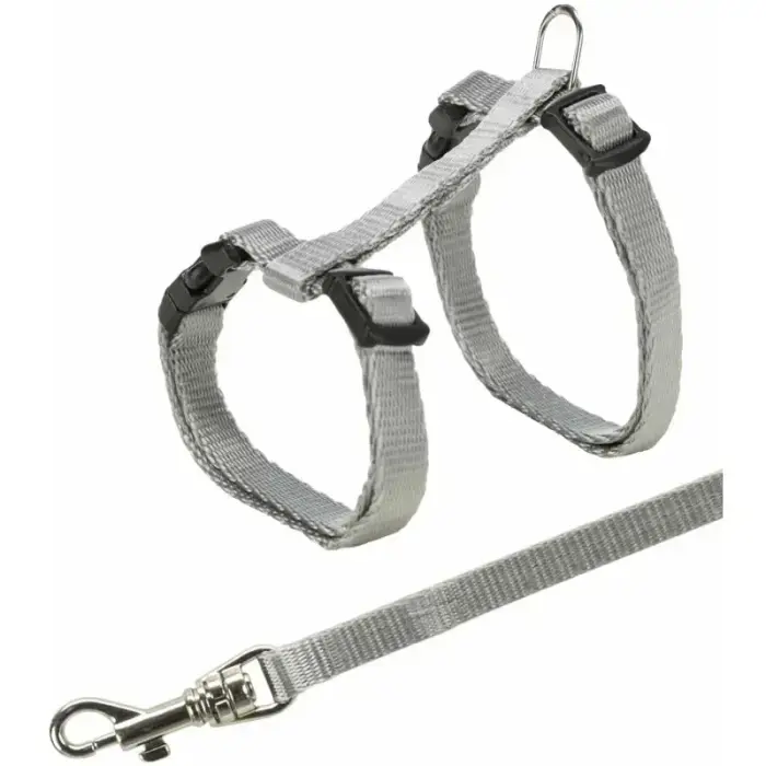 Krūšu siksna kaķēniem - Trixie Kitten Harness with Lead, 19:31cm/8mm, Lead 1.20m. Photo 2
