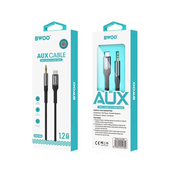BWOO audio cable BO-AUX066 aux 3.5mm-USB-C Photo 6