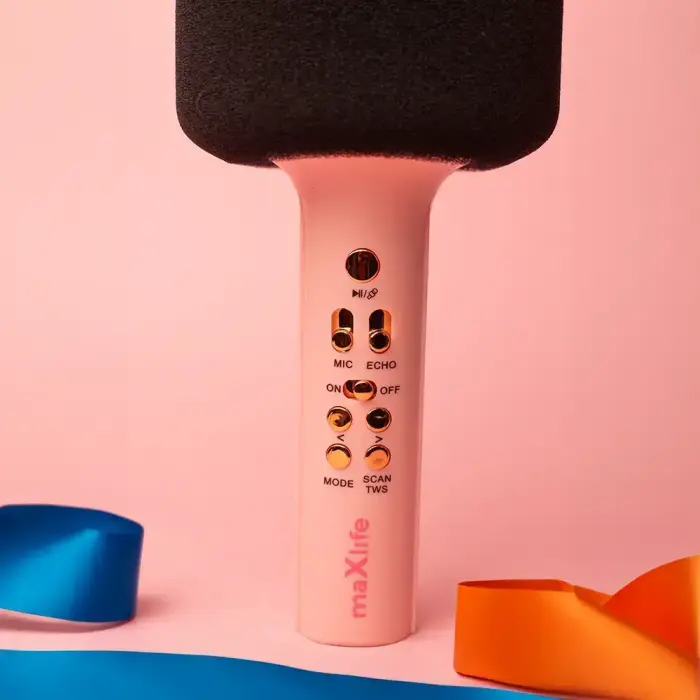 Maxlife Bluetooth microphone with speaker MXBM-600 pink Foto 4