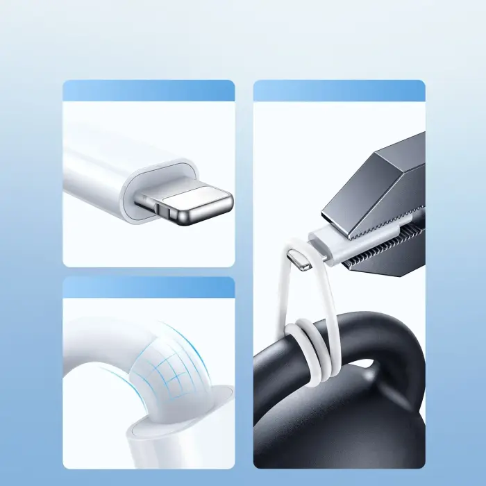 Joyroom S-IW007 3-in-1 cable USB-A magnetic charger - Lightning 1.2m - white Photo 14