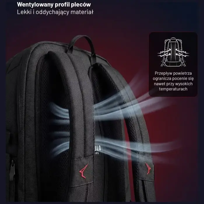 Diablo Chairs Prime Multifunctional Laptop Backpack black Photo 6