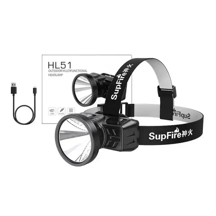Superfire HL51 headlamp flashlight, 160 lm, micro-USB, 4 modes, 300 m Photo 2