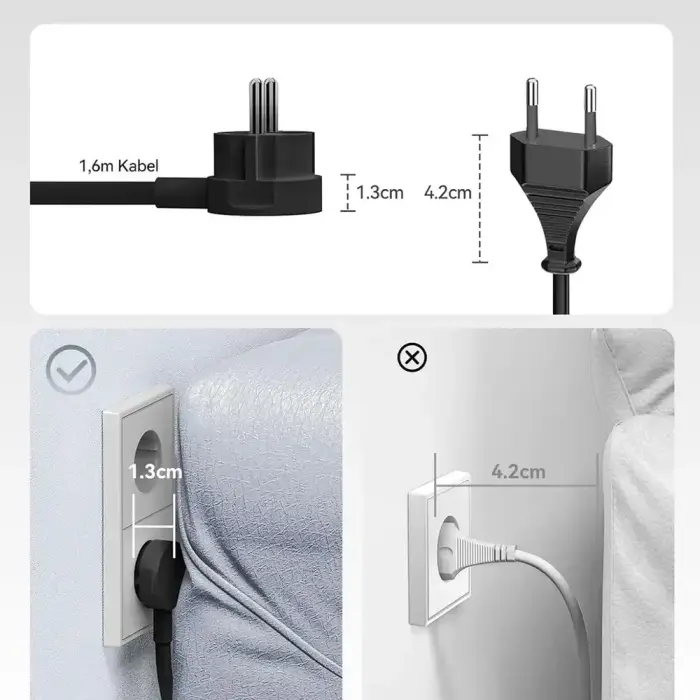 Orico PDC25 25W 6in1 Power Strip 2x AC + 2x USB-A + 2x USB-C - Black Фото 6