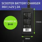 Qoltec Charger for electric scooter, e-bike 84W | 36V | 42V | 2A | 8.0*8.0+pin | +power cable Фото 3