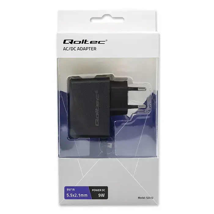 Qoltec Plug-in power adapter PREMIUM 9W | 9V | 1A | 5.5*2.1 Foto 8