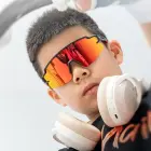 Rockbros Kids Cycling Glasses, Polarized, UV Protection, Black Foto 8