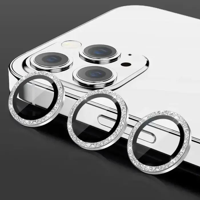 Tempered Glass HARD DIAMOND for camera (LENS) for Samsung Galaxy S23 Plus silver (lens 3 pieces) Foto 4