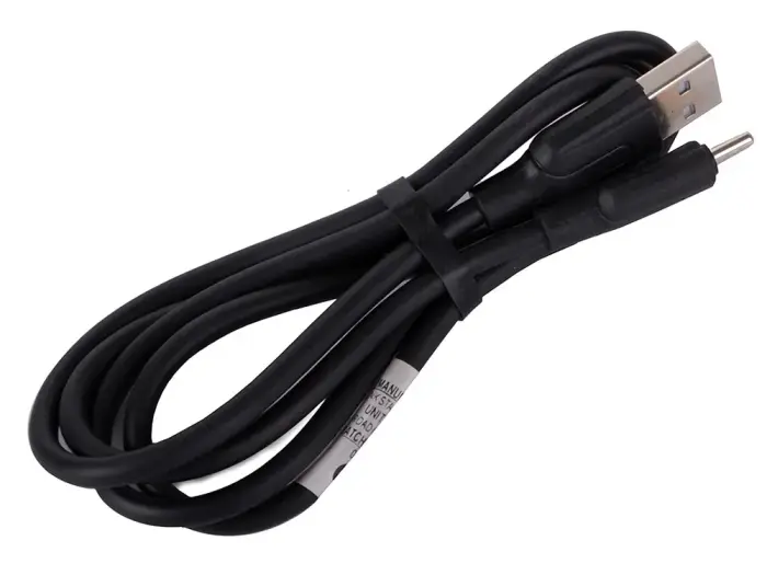 Fusion universālais uzlādes kabelis no USB-A uz TYPE-C | 1 m | 2,1 A | melns Foto 3
