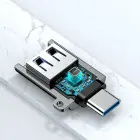 Joyroom USB 3.2 Gen 1 (Male) - USB Type C (Female) adapter black (S-H151 Black) Фото 3