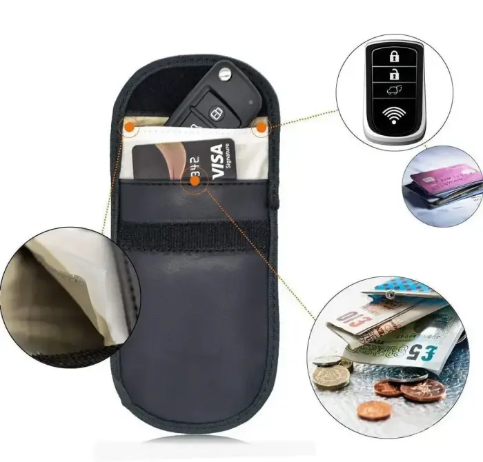 Anti-theft case for car keys blocking radio waves Keyless Faraday Box cover Faraday cage 14 cm with 10 cm black Фото 29