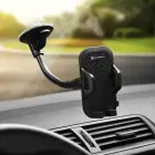 Car phone holder Forcell F-Grip Carbon Bracket arm 17cm windshield black Photo 12