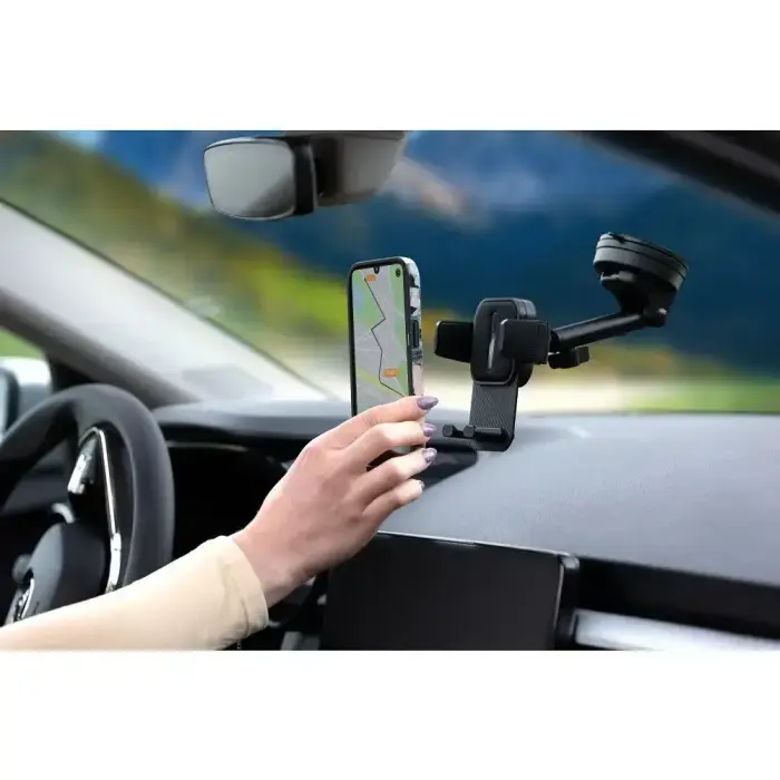 Car phone holder Forcell F-Grip Guardian windshield / dashboard black Photo 9