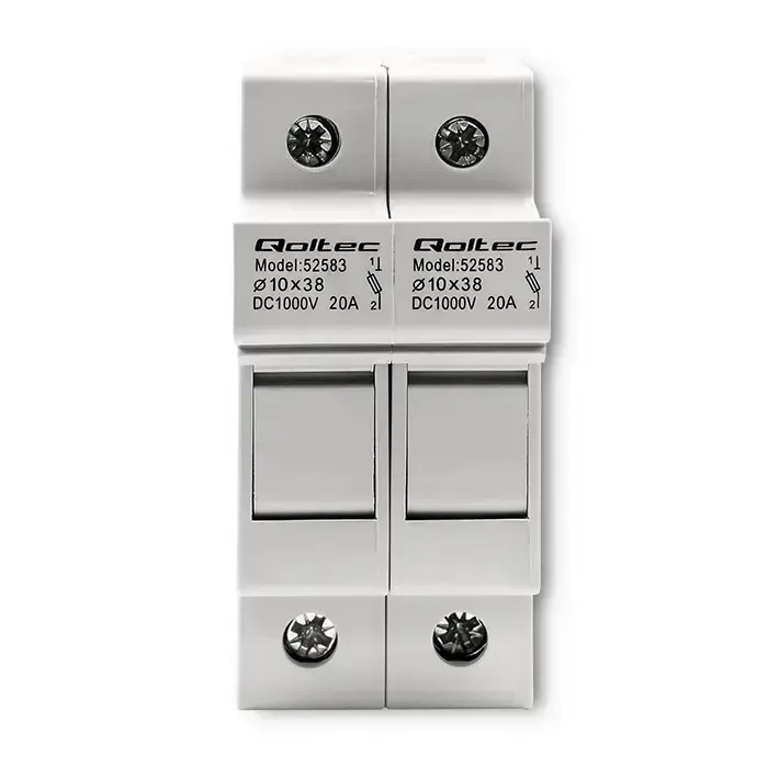 Qoltec Fuse base + DC fuse | 2P|1000V |20A |10x38 |solar Foto 10