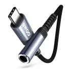 BWOO audio adapter cable BZ47 aux 3,5 mm to USB-C black Фото 1