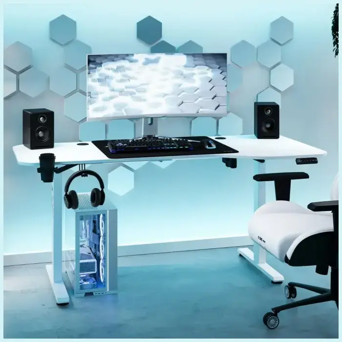 Desk with height adjustment Diablo Chairs X-TENSIO 1600 white Photo 8