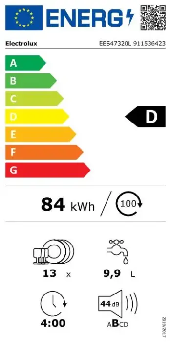 Electrolux trauku mazgājamā mašīna (iebūv.) Фото 10
