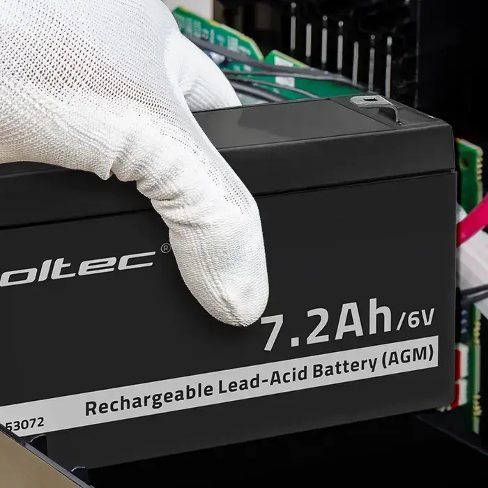 Qoltec AGM battery | 6V | 7.2 Ah | Maintenance-free | Efficient| LongLife | for toys, vehicles Фото 6