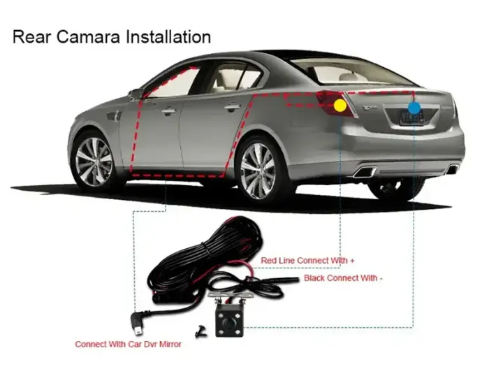 Car Dash Cam DVR-01 Mirror 4,0 inches + rear camera Foto 5