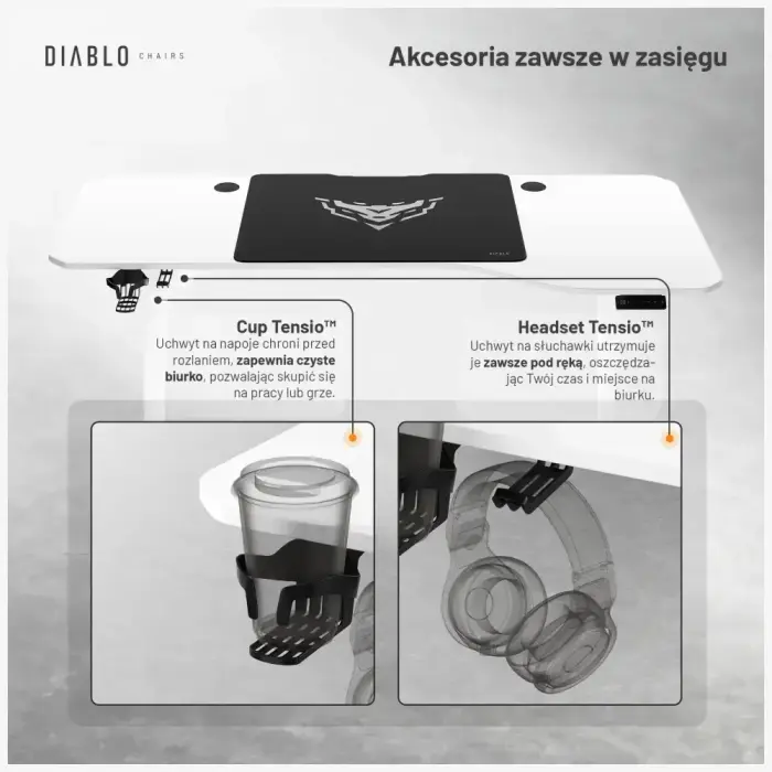 Desk with height adjustment Diablo Chairs X-TENSIO 1600 white Photo 14