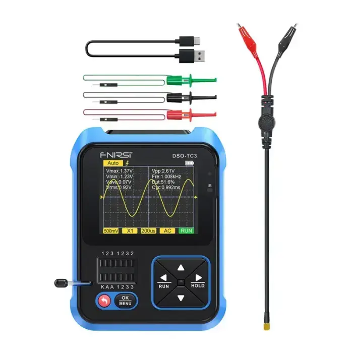 FNIRSI Handheld Digital Oscilloscope Transistor Tester SigGen 3 in 1 DSO-TC3 Foto 3