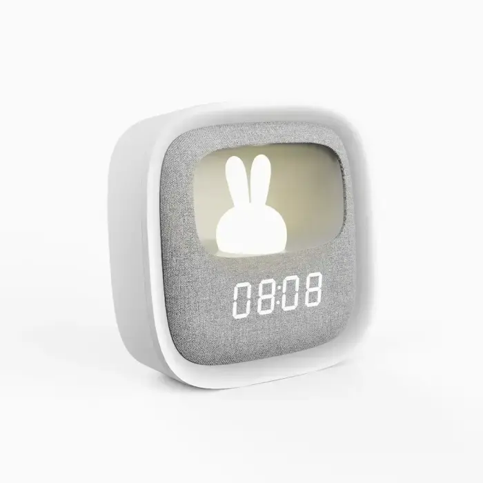 Alarm clock with LED Bunny night light PURE FNL-06 AURORA white square Forever Light Photo 2