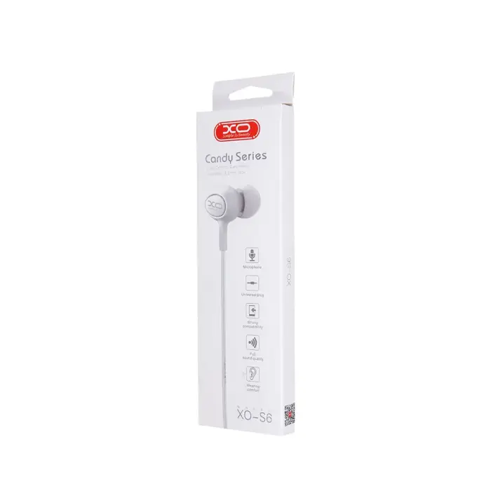 XO wired earphones S6 jack 3,5mm white Foto 2