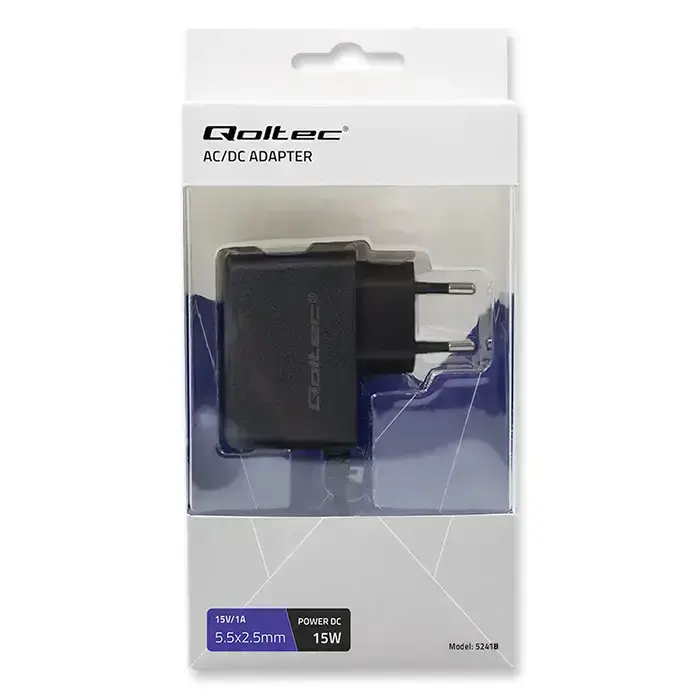 Qoltec Plug-in power adapter PREMIUM 15W | 15V | 1A | 5.5*2.5 Foto 8