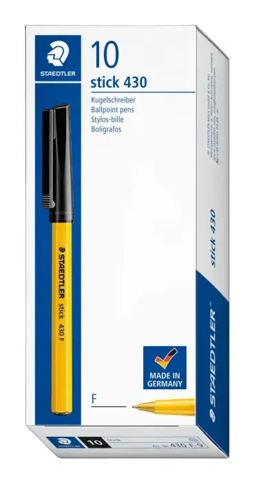 Lodīšu pildspalva STAEDTLER STICK 430F 0.7mm melna Photo 3