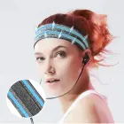 Elastic fabric headband for running fitness orange Фото 6