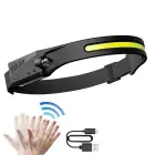 LED headlamp with IPX4 motion sensor USB-C 1200 mAh - black Photo 5