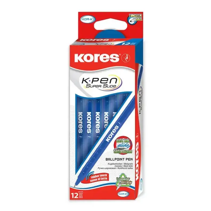 Lodīšu pildspalva KORES KOR-M, 1,0 mm, zila Photo 2