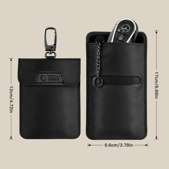 KLATKA FARADAYA TECH-PROTECT KLR400 POUCH KEYLESS RFID SIGNAL BLOCKER CASE BLACK/BLACK Foto 10