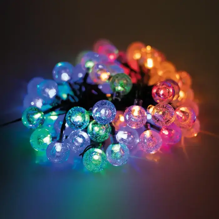 String Light Solar LED CRYSTAL BALLS SCB61 6,5m 30 balls multicolor Forever Light Фото 2