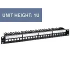 Qoltec Solid steel patch panel for 19'' rack | 24 ports | 1U | UTP | Black Foto 4