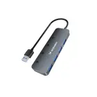 USB-A Hub Wozinsky WHS080YSS 4 x USB-A 3.0 with individual switches, aluminum, with 30 cm cable - gray Фото 1