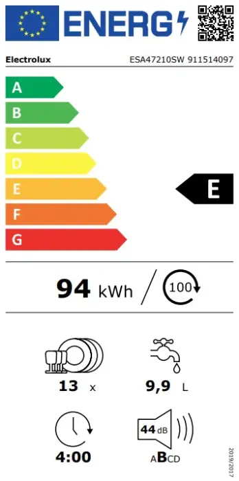 Electrolux brīvstāvoša trauku mazgājamā mašīna, balta Foto 7