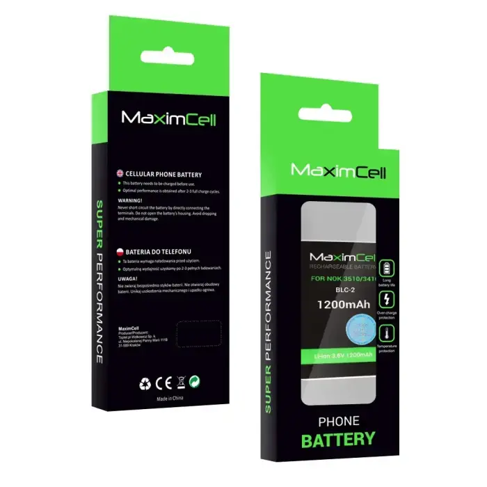 Maximcell Battery for Nokia 3510/3410 (BLC-2) 1200mAh Li-ion Photo 2