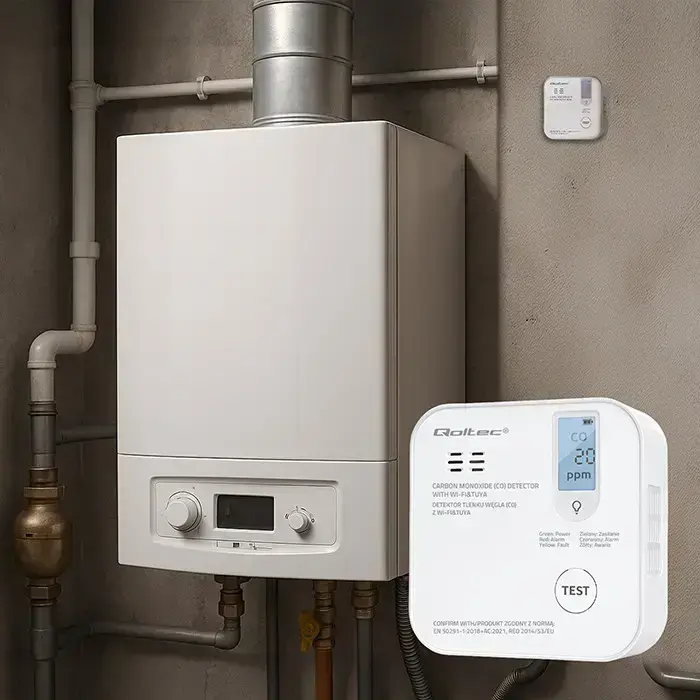 Qoltec Certified wireless Carbon monoxide (CO) sensor with battery | CO detector | TUYA | Wi-Fi | sensor service life 10-years | 85dB alarm | LED Foto 6