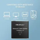 Qoltec Splitter mini SWITCH 1x2 port RJ45 | 1000Mbps | USB-C | Aluminium Photo 4