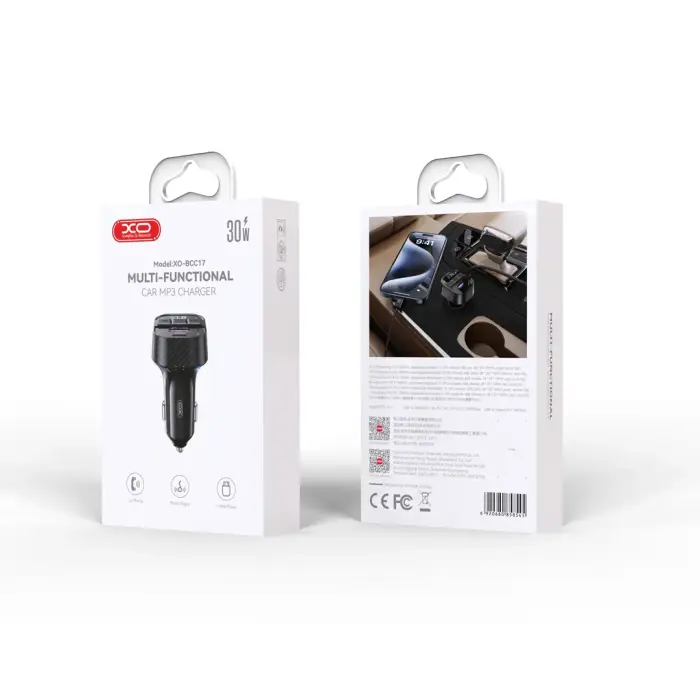 XO transmitter FM BCC17 Bluetooth MP3 car charger 30W black Foto 4